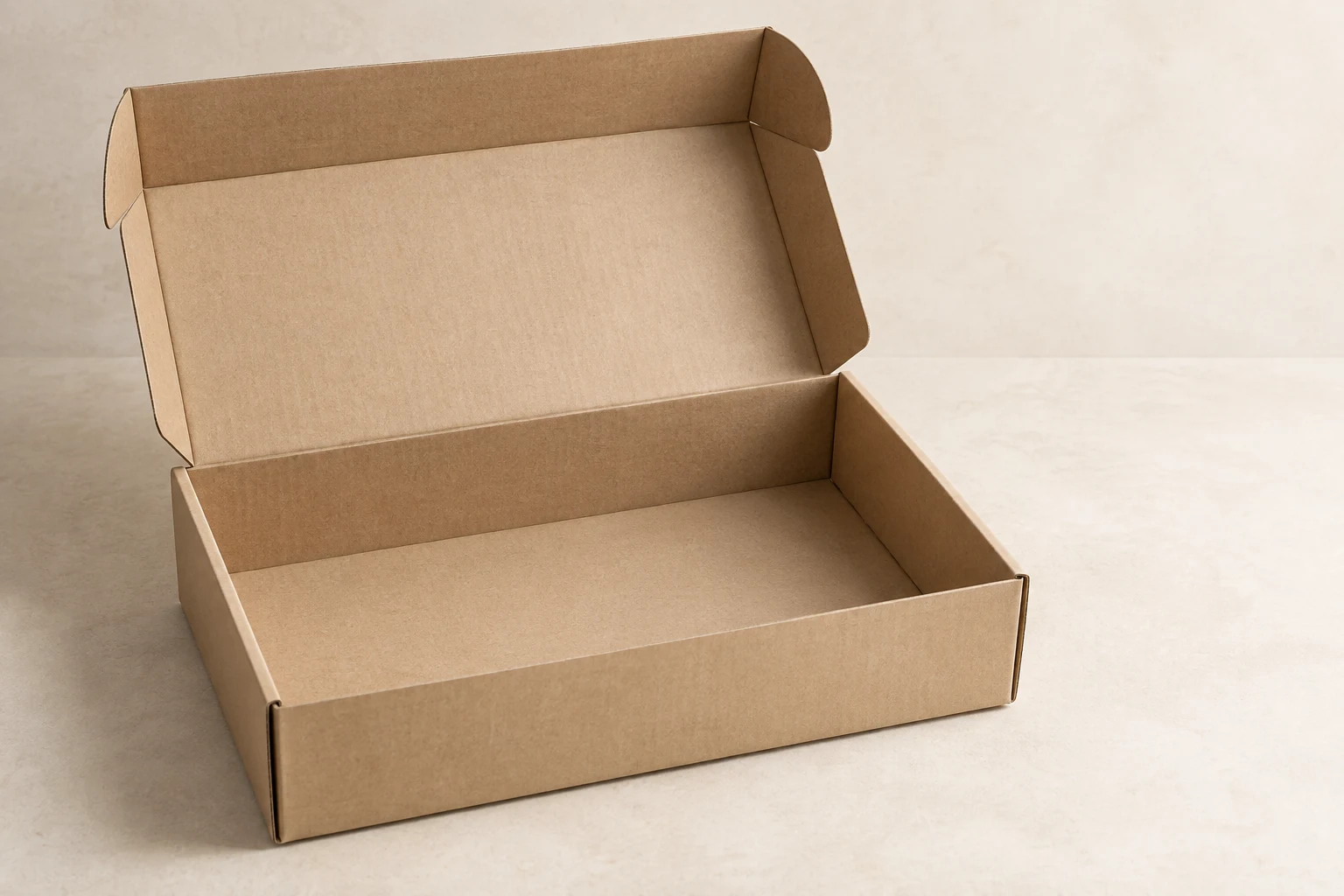 Visualización conceptual de una caja genérica abierta